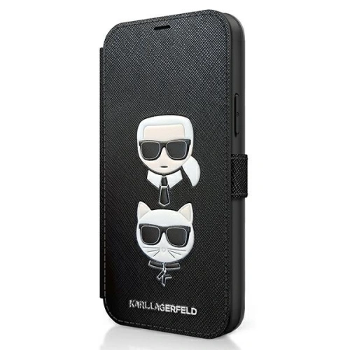 Etui Karl Lagerfeld w kolorze czarnym, idealnie dopasowane do Apple iPhone 12 Pro Max.