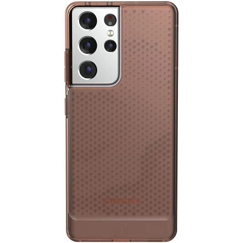 Etui UAG Urban Armor Gear zamontowane na Samsung Galaxy S21 Ultra, prezentujące nowoczesny design.