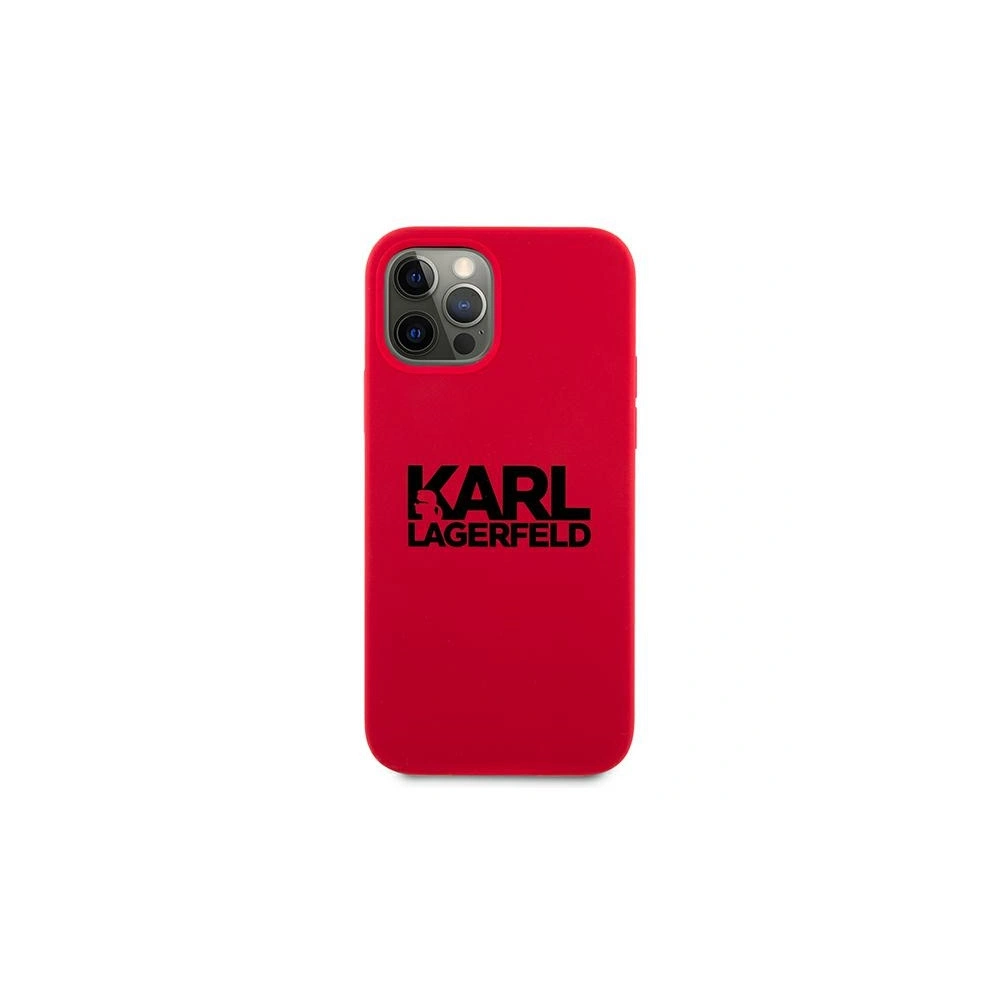 Karl Lagerfeld KLFLBKP12LSAKICKCBK - Custodia per iPhone 12 Pro Max 6,7, colore: Nero