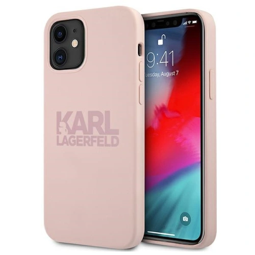 Etui Karl Lagerfeld w kolorze r&oacute;żowym, idealne dla Apple iPhone 12 mini.