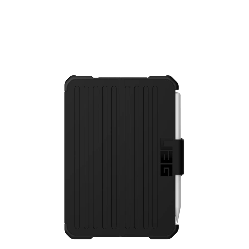 Etui UAG Metropolis w kolorze czarnym, idealne dla iPad mini 2021, z klapką i pancerna konstrukcją.
