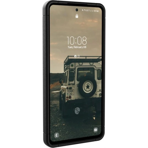 Opakowanie etui UAG, gotowe do transportu z oznaczeniem kraju pochodzenia.