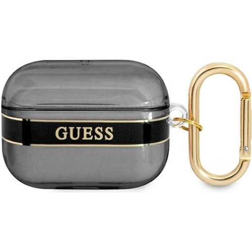 Etui Guess GUAPHHTSK w kolorze czarnym, idealne do Apple AirPods Pro, z eleganckim wykończeniem.