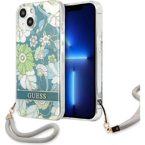 Etui Guess GUHCP13MHFLSN w kolorze zielonym, idealne dla Apple iPhone 13.