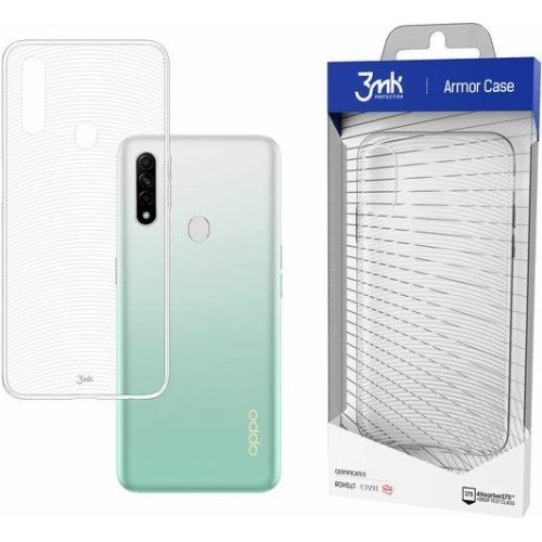 Etui 3MK Armor Case w przezroczystym kolorze, idealne do Oppo A31 2020, z trwałego materiału TPU.
