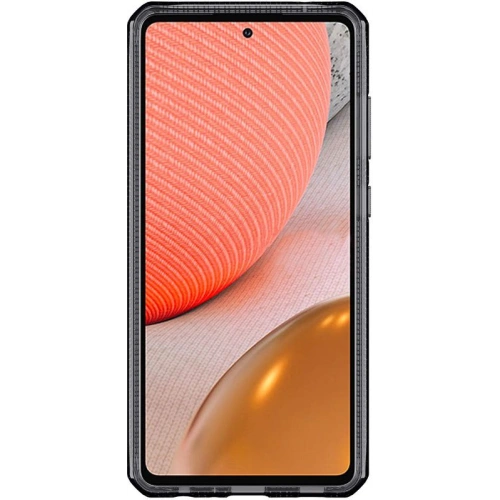 Zbliżenie na etui ITSKINS Spectrum Clear, ukazujące jego przezroczystą strukturę i elegancki design.