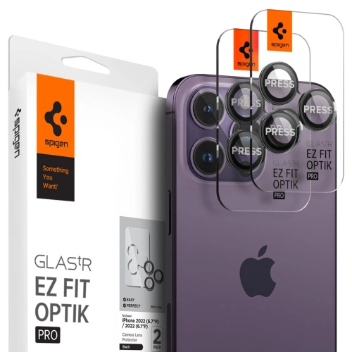 Szkło hartowane Spigen Optik.tr ez Fit Camera Protector w kolorze czarnym