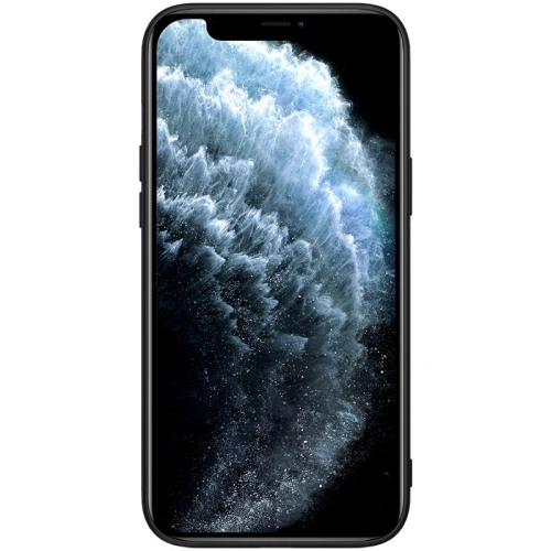Nillkin case mounted on iPhone 12 Pro Max, showcasing its elegant appearance