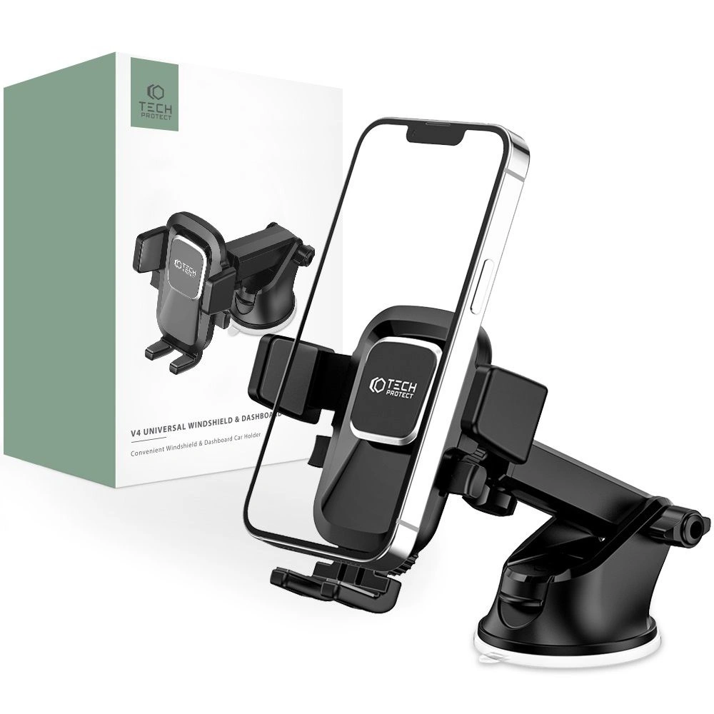 Tech-Protect V4 Universal Windshield & Dashboard Car Mount Black | Home ...