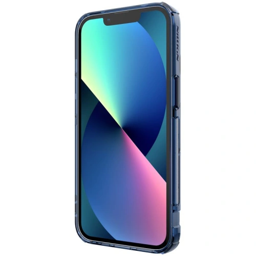 Nillkin Nature Pro case in blue, showcasing elegant design and phone protection.