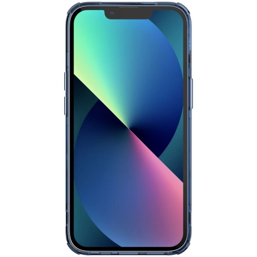 Etui Nillkin Nature Pro w niebieskim kolorze, idealne dla iPhone 14 Plus i 15 Plus.