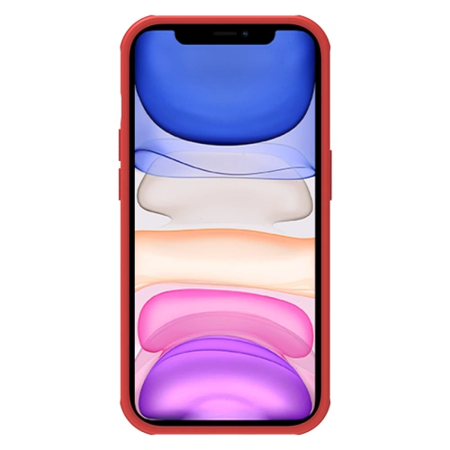 Etui Nillkin Super Shield Pro w kolorze czerwonym, idealnie dopasowane do iPhone 14 Plus i 15 Plus.