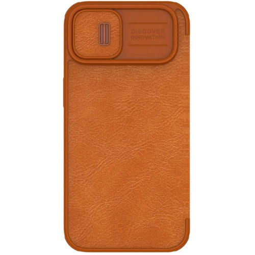 Nillkin Qin Leather Pro case from the front, showing elegant design.