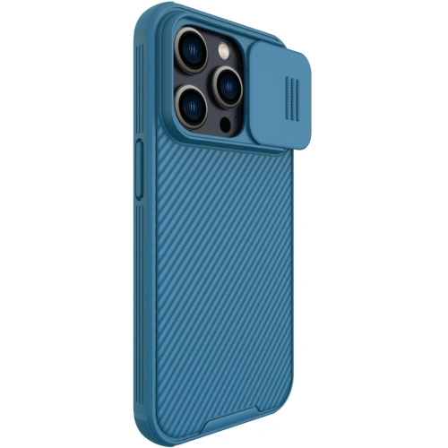 Nillkin CamShield Pro Magnetic Hülle in Blau, ideal für iPhone 14 Pro Max.