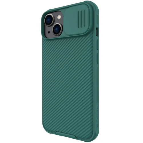Nillkin CamShield Pro Case in green, perfect for Apple iPhone 14 Plus / 15 Plus