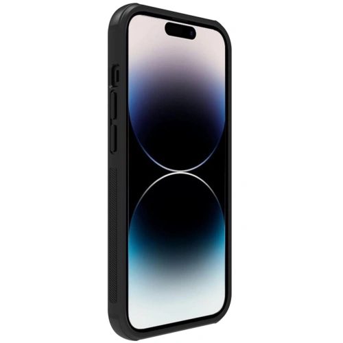 Nillkin case mounted on iPhone 14 Pro, showcasing its elegant appearance