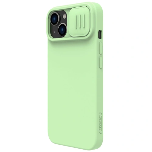 Green Nillkin CamShield case with MagSafe functionality for iPhone 14 Plus and 15 Plus