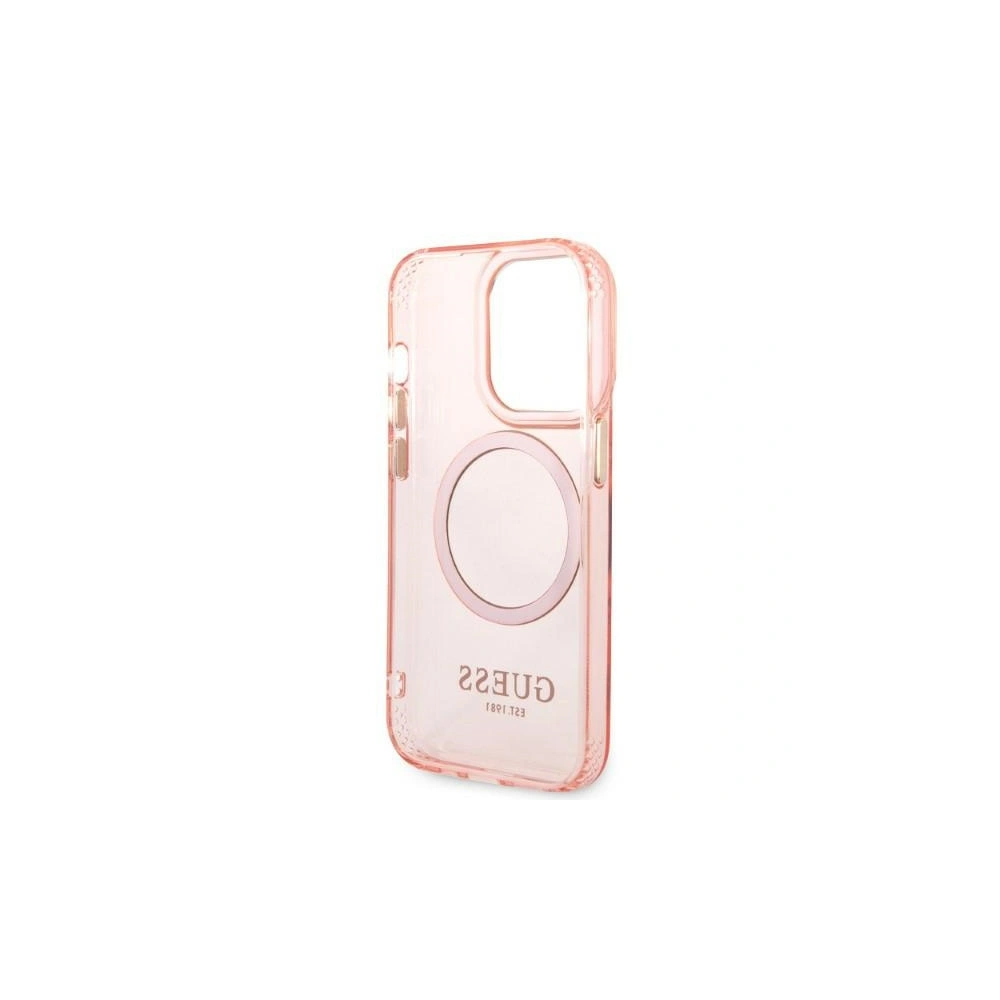 Guess Custodia Rigida Per IPhone 14 Pro 6,1'' – Colore Rosa, Modello GUBKP14LHG4SHP - 3