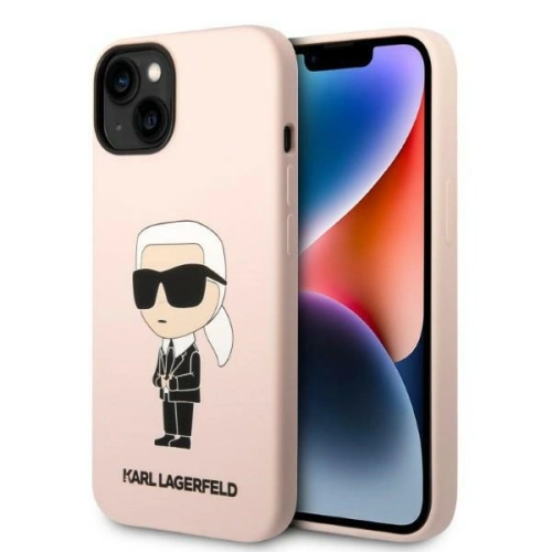 Etui Karl Lagerfeld KLHCP14SSNIKBCP w różowym kolorze, idealne do Apple iPhone 14.