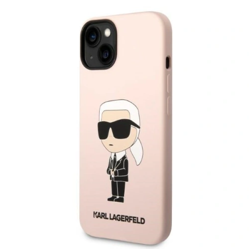 Zbliżenie na detal etui silikonowego Karl Lagerfeld w linii Ikonik.