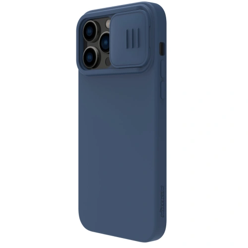 Nillkin CamShield Silky Silicone Case in blue color for Apple iPhone 14 Pro Max