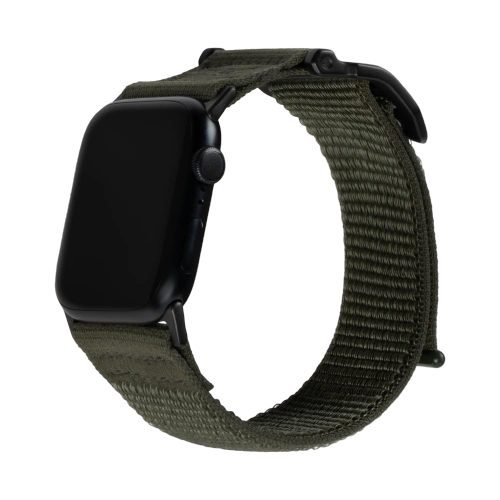 Pasek UAG w kolorze zielonym, idealny do Apple Watch 4/5/6/7/SE/8/9/Ultra 44/45/49mm.