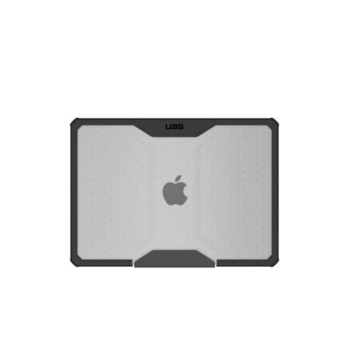 Etui UAG Plyo w kolorze ice-black, idealnie dopasowane do Apple MacBook Air 13 2022 M2.