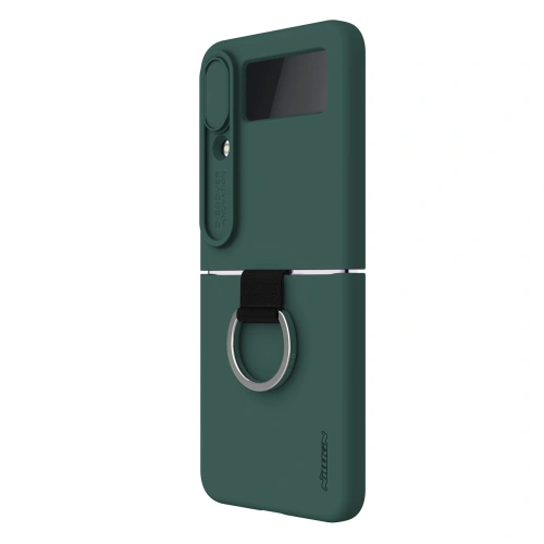 Zielone etui Nillkin na telefon Samsung Galaxy Z Flip 4, elegancki design.
