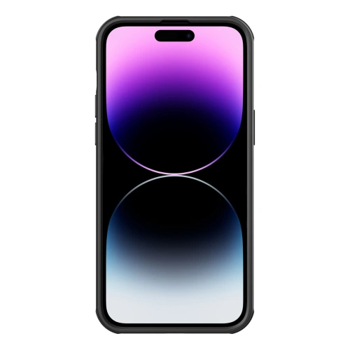 Husa Nillkin CamShield S pe un telefon Apple iPhone 14 Pro Max în utilizare zilnică