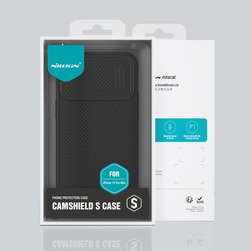 Spatele husei Nillkin CamShield S, arătând designul său elegant