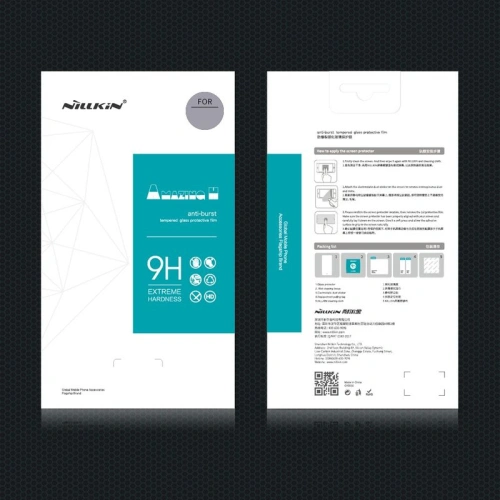 Close-up of Nillkin Amazing H tempered glass, showing its transparency and durability.