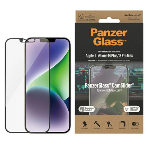 Szkło hartowane PanzerGlass Ultra-Wide Fit Apple iPhone iPhone 14 Plus / 15 Plus Screen Protection CamSlider Antibacterial Easy Aligner Included 2797 - zdjęcie 1