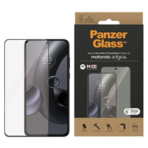 Szkło hartowane PanzerGlass Ultra-Wide Fit na Motorola Moto Edge 30 Neo, idealne dopasowanie i ochrona.