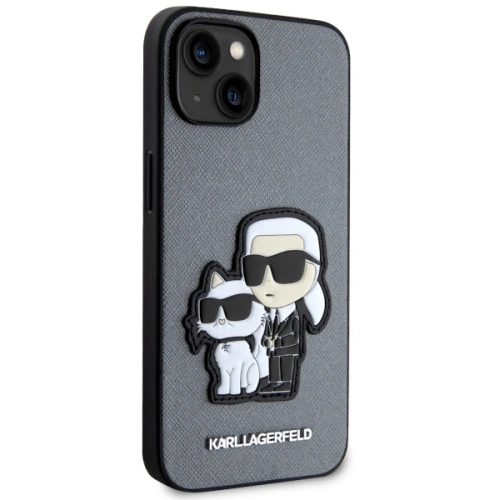 Widok z boku etui Karl Lagerfeld, ukazujący elegancki design Saffiano.