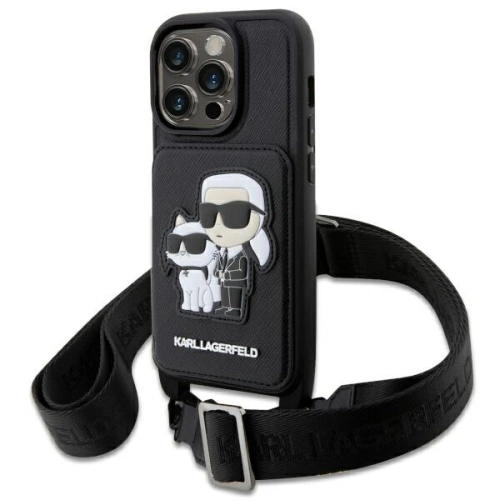 Etui Karl Lagerfeld KLHCP14XCSAKCPMK w kolorze czarnym, idealne do Apple iPhone 14 Pro Max