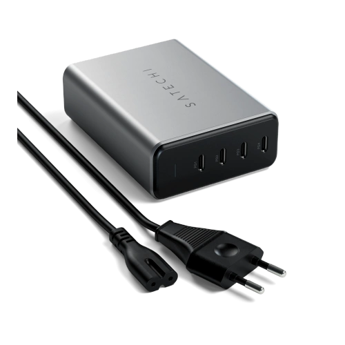Satechi GaN Charger 165W with four USB-C ports, perfect for fast charging.