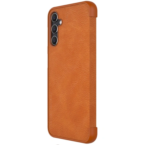 Close-up of the Nillkin Qin Leather case, showcasing the high quality of the material.