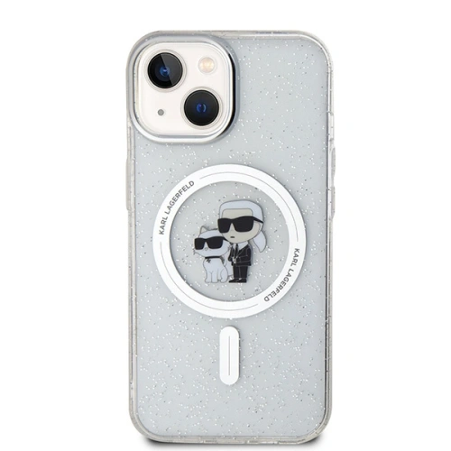 Etui Karl Lagerfeld na telefon, z funkcją MagSafe, zapewniające łatwe ładowanie.