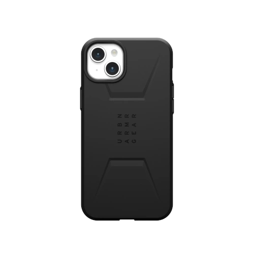 Etui UAG Urban Armor Gear Civilian w kolorze czarnym, idealne do iPhone 15 Plus i 14 Plus.