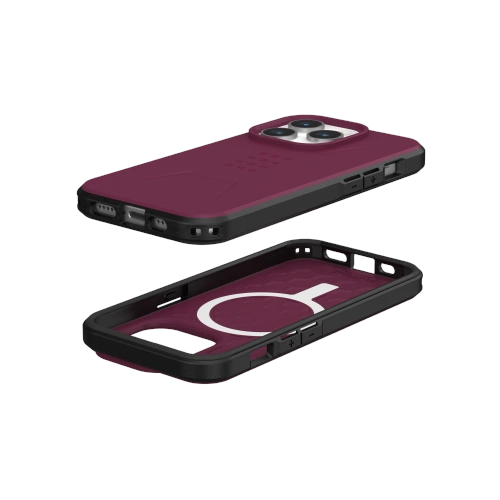 Etui UAG Urban Armor Gear na tle miejskiego krajobrazu, podkreślające jego nowoczesny design.
