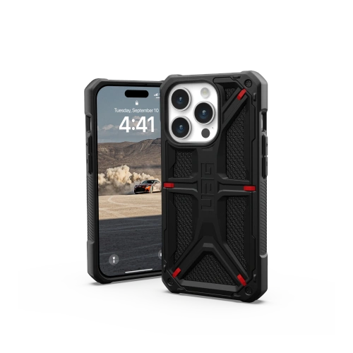 Zbliżenie na etui UAG, ukazujące jego solidną konstrukcję i teksturę.