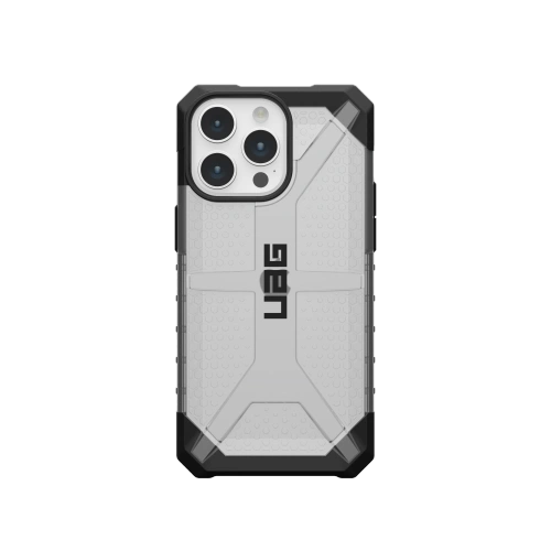 Etui UAG Plasma w kolorze półprzezroczystym, idealnie dopasowane do Apple iPhone 15 Pro Max.