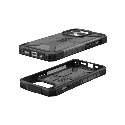 Etui UAG Urban Armor Gear na iPhone 15 Pro, z bliska, z widocznymi detalami.