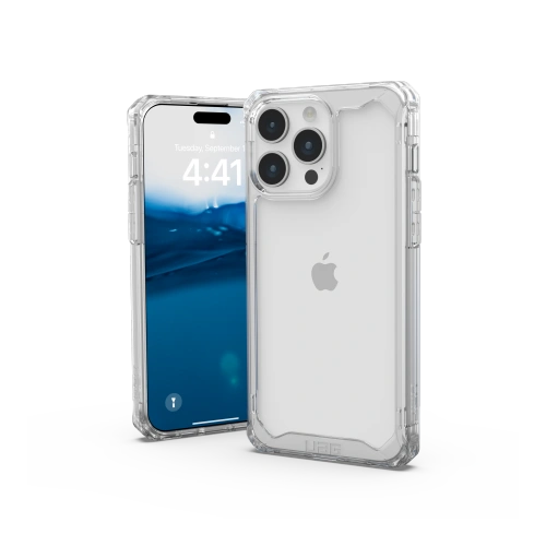Zbliżenie na etui UAG Urban Armor Gear, pokazujące detale i wycięcia.