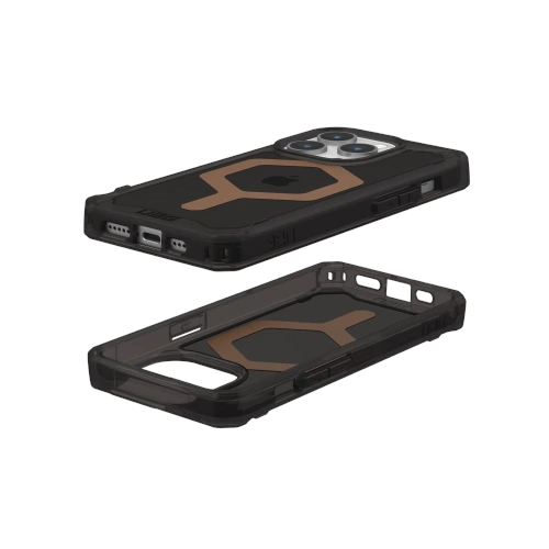 Η συσκευασία της θήκης UAG Urban Armor Gear Plyo MagSafe σε μαύρο-καφέ χρώμα.