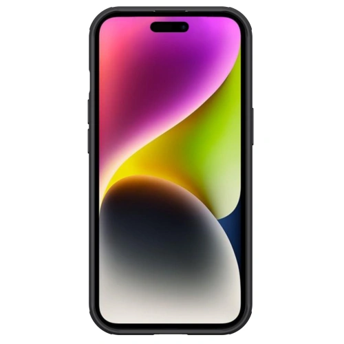 Nillkin CamShield Pro case in black, perfect for Apple iPhone 15