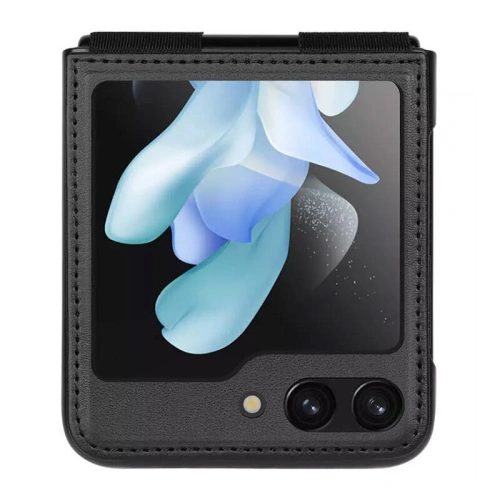 Etui Nillkin Qin Leather w kolorze czarnym, idealnie dopasowane do Samsung Galaxy Z Flip5.