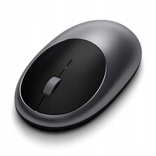 Satechi M1 wireless mouse in space gray on a white background.