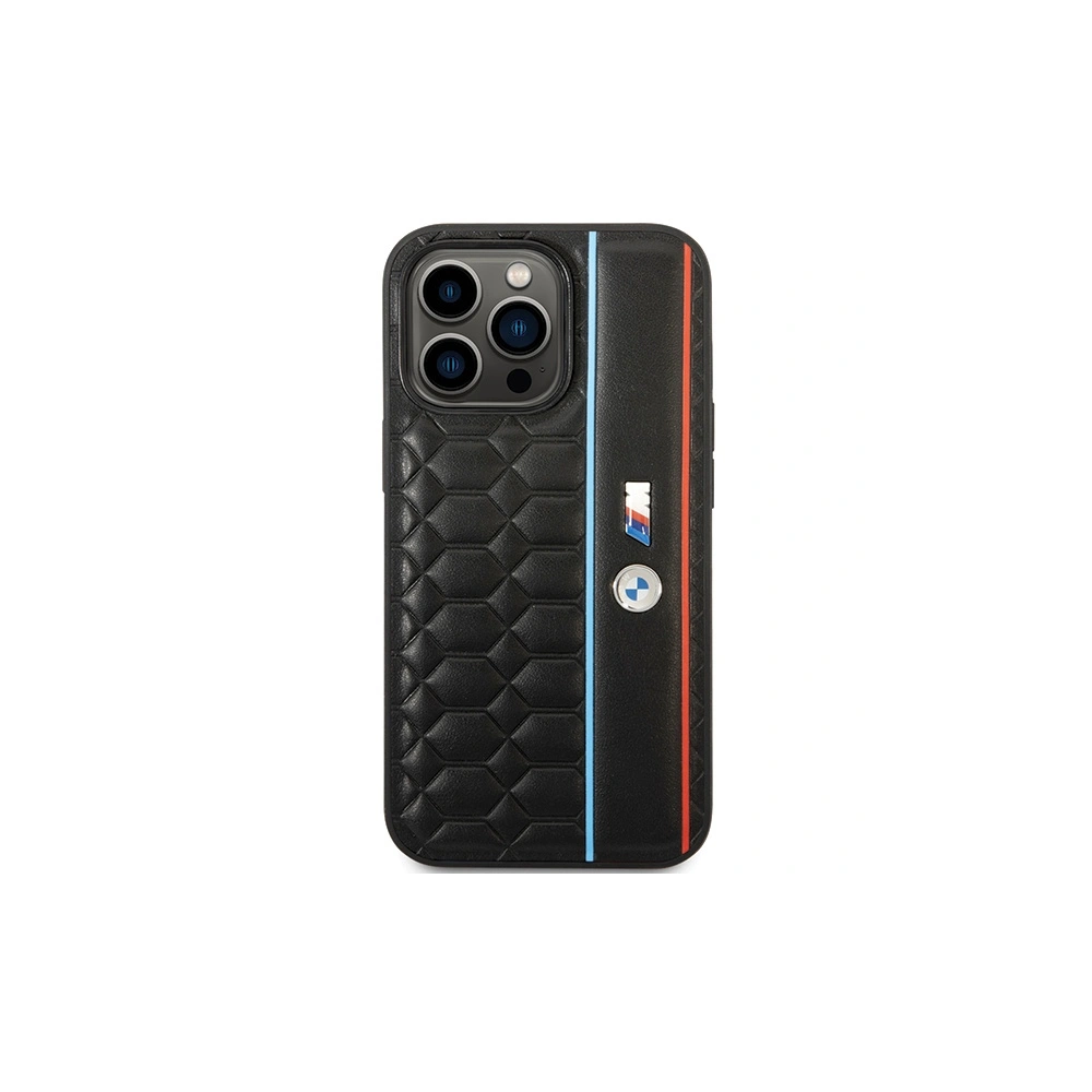 Custodia BMW iPhone 12 Pro Max cover forata vera pelle curva rossa