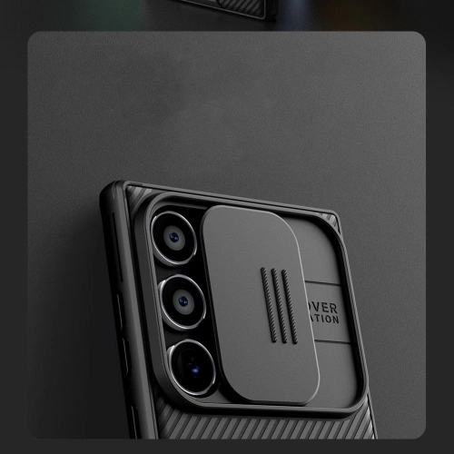 Nillkin Camshield Pro case in black, perfect for Samsung Galaxy S24 Ultra.